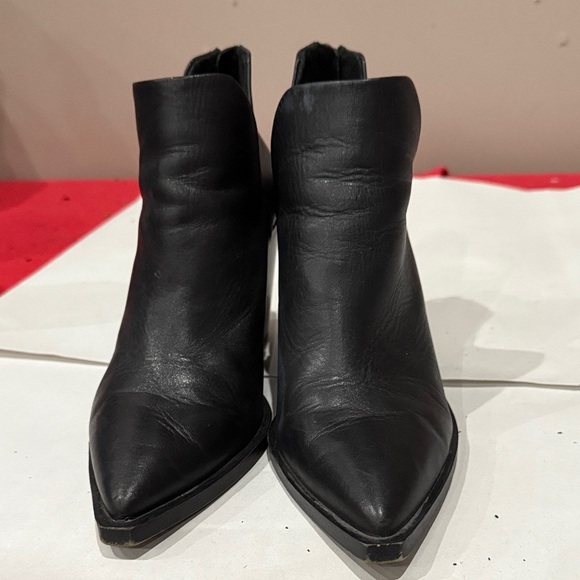 Black Leather Ankle Boots - Picture 2 of 7
